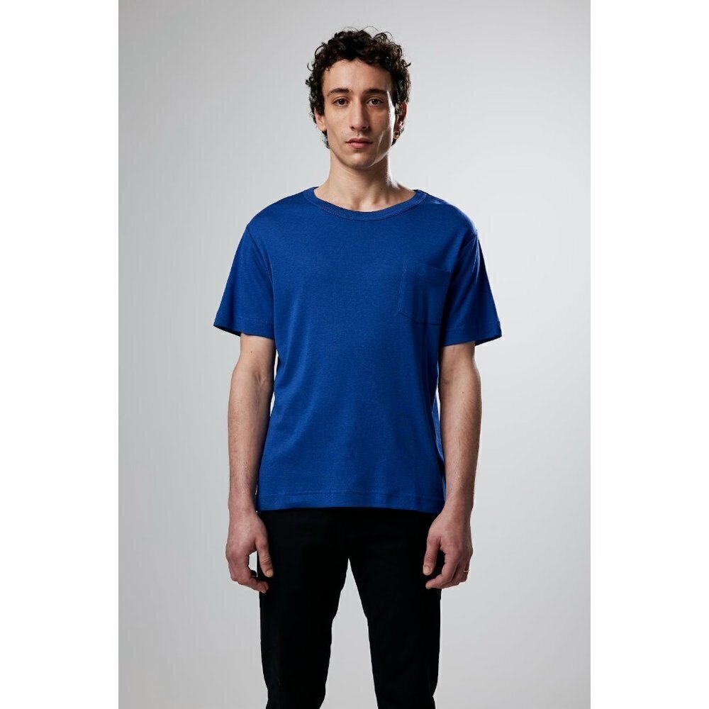 NN07 Bnwot Men Tshirt Blue Chest Pocket Short Sleeve